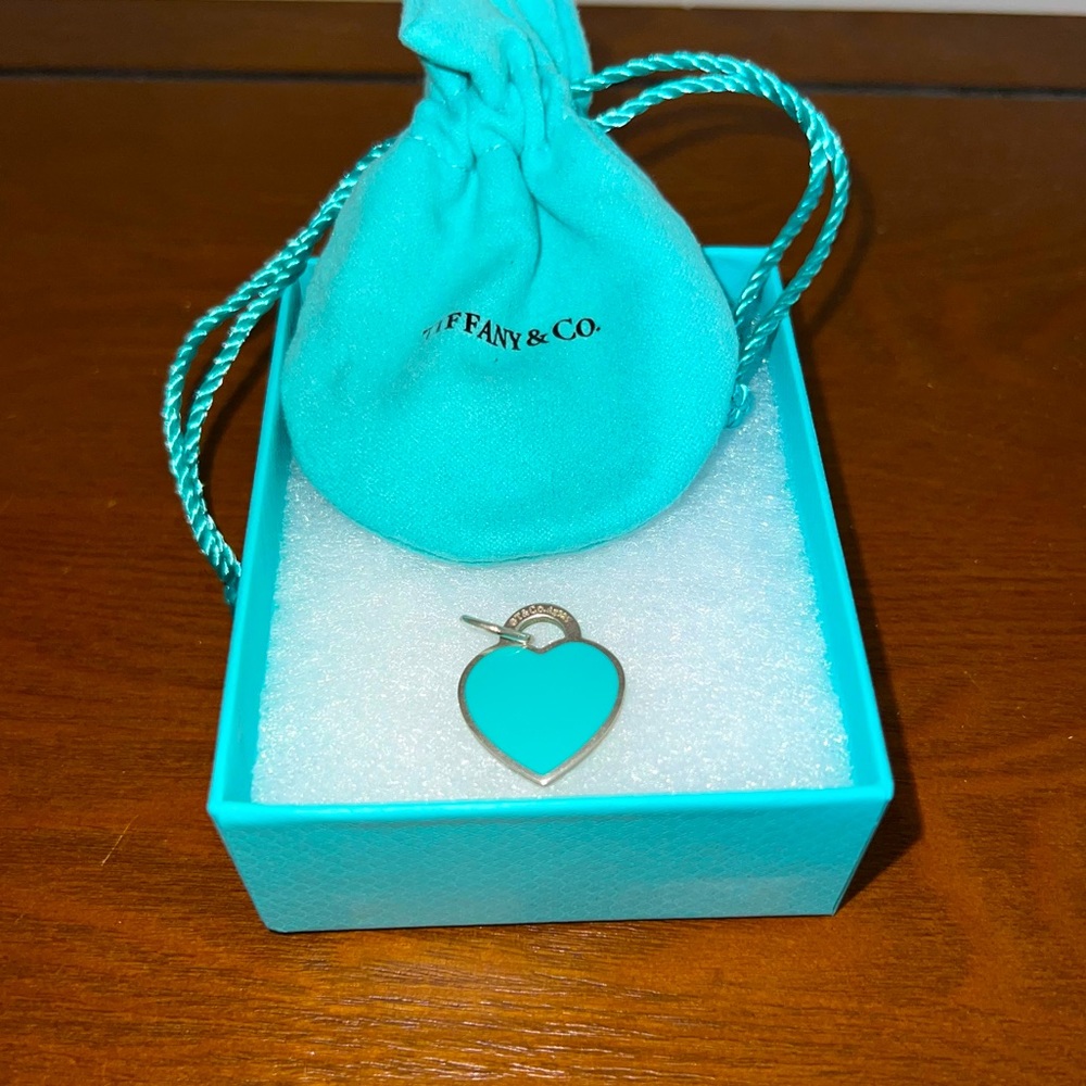 Retired Tiffany & Co. Enamel Heart Pendant
